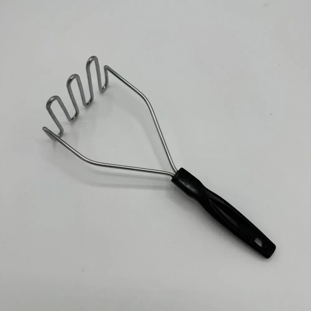 Potato Vegetable Masher Black Handle Utensil‎